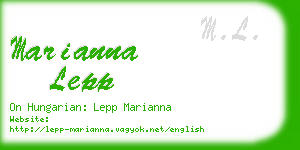 marianna lepp business card